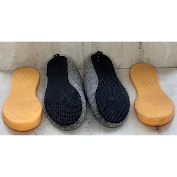 Mahabis Classic Gray Slipper Felted Wool with Attachable Rubber Sole Size 43 - Picture 5 of 9